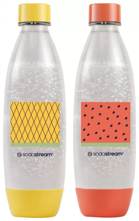 Set 2 Sticle SodaStream Fuse Water Pomelo 1L Galben/Portocaliu