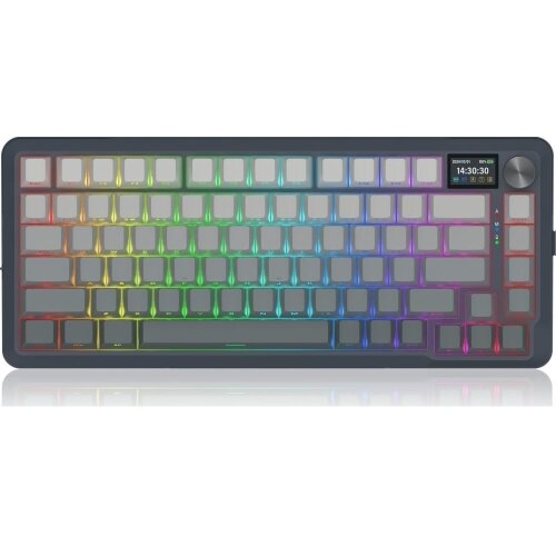 Tastatura Gaming Mecanica Bluetooth Cu si Fara Fir Redragon Behemoth Pro Degrade Iluminare RGB Negru cu Gri