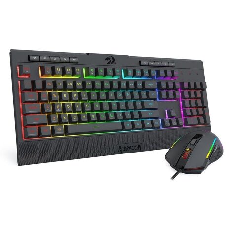 Kit Tastatura si Mouse S151 Gaming Essentials Iluminare RGB Negru