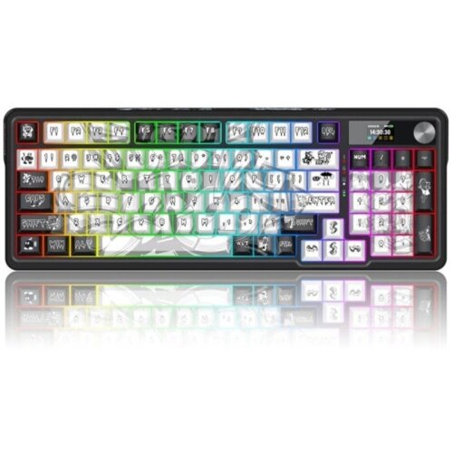 Tastatura gaming mecanica cu fir si wireless Redragon Vishnu, Iluminare RGB, Negru - imagine 2
