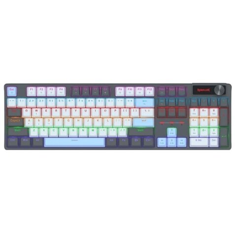 Tastatura Gaming Mecanica Caesura Iluminare Rainbow Negru Cu Bleumarin