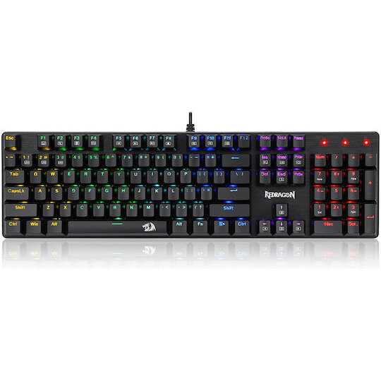 Tastatura Gaming Mecanica Sindri Iluminare Rainbow Switch-uri Rosii Negru