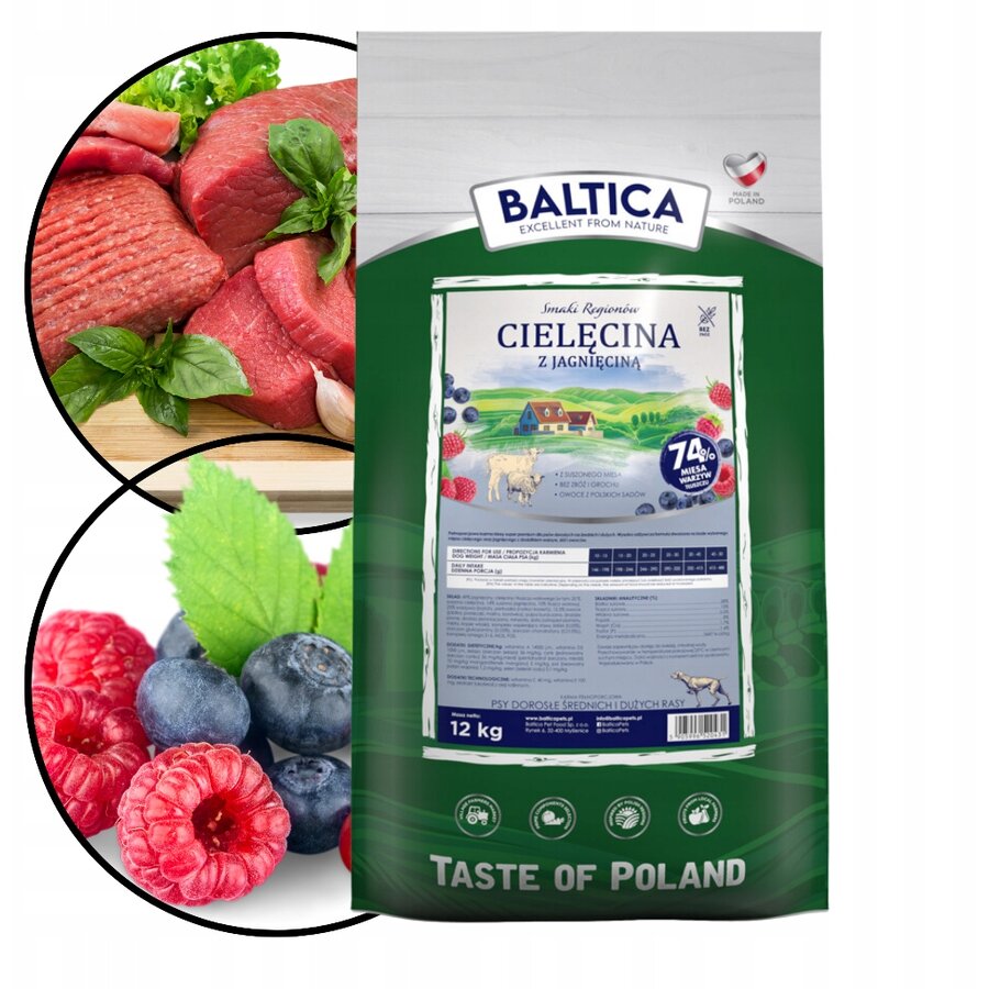 Hrana Uscata pentru Câini BALTICA cu Arome M / L 12 kg