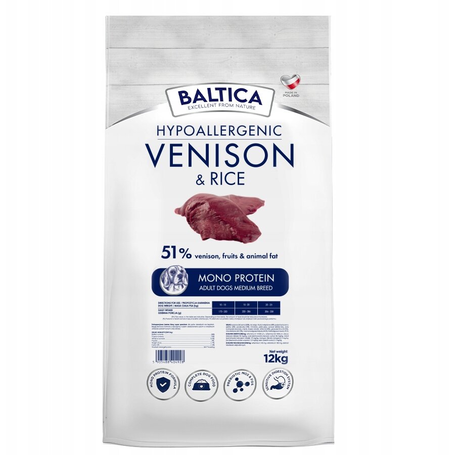 Hrana Uscata pentru Câini BALTICA cu Miel și Orez XS / S 12 kg