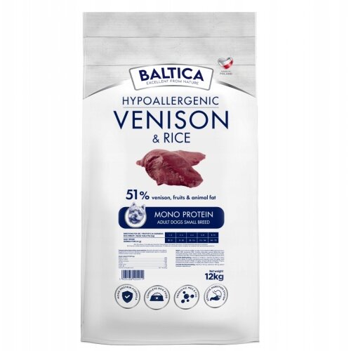 Hrana Uscata pentru Câini BALTICA cu Căprioară și Orez XS / S 12 kg
