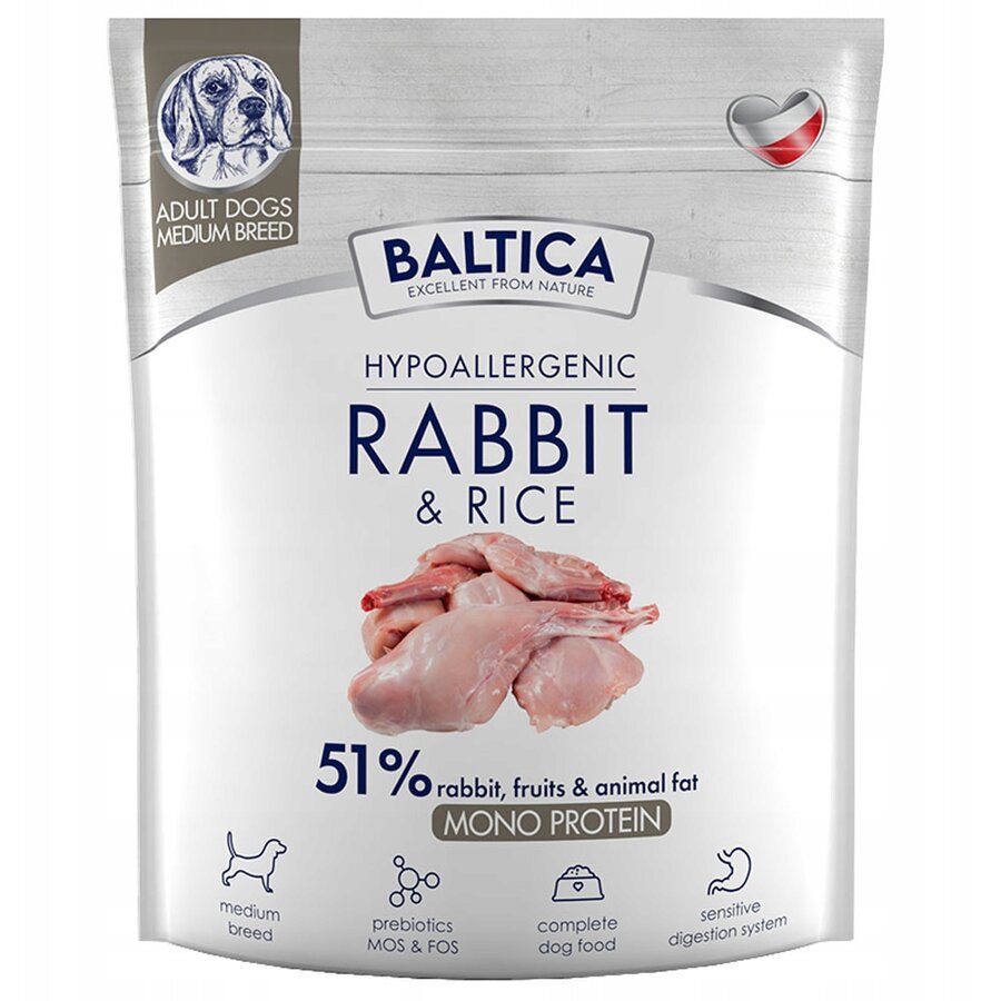 Hrana Uscata pentru Câini BALTICA cu Iepure M 1 kg