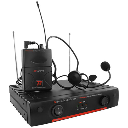 Statie 1 Microfon Wireless Tip Casca UHF 536.5MHZ Negru