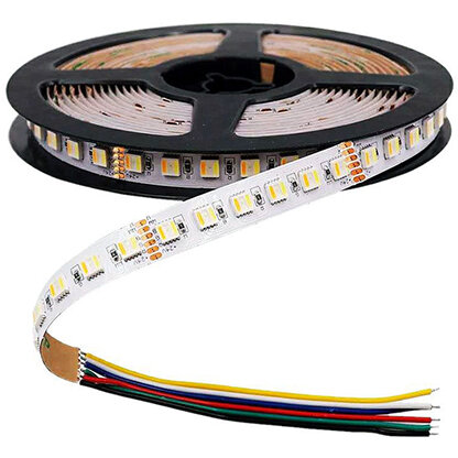 Banda LED 24V SMD 5050 24W/M 120 LED/M 3-in-1 IP20 5m RGB