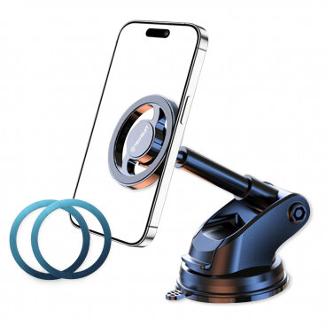 Suport Auto Techsuit S12 Magnetic Universal Panou de Bord Parbriz Negru