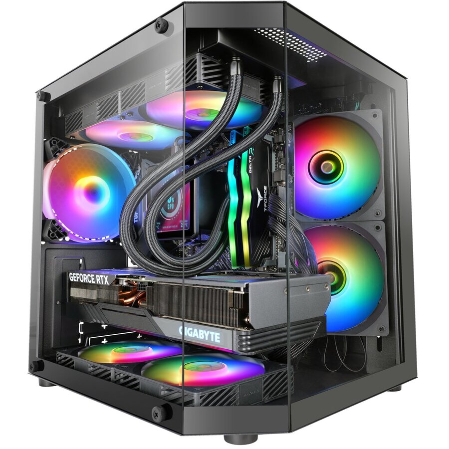 Carcasa Mars Gaming MC-3TLITE Mini Tower Negru