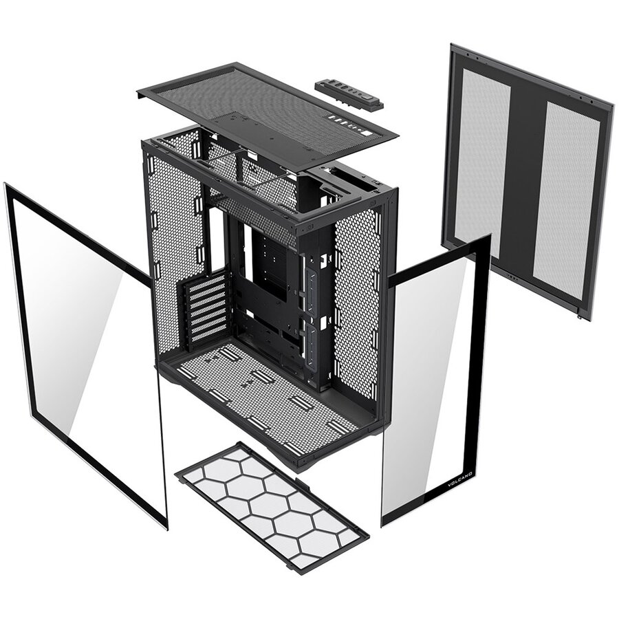 Carcasa Modecom Volcano Space XL Full Tower NF Negru — imaginea 4