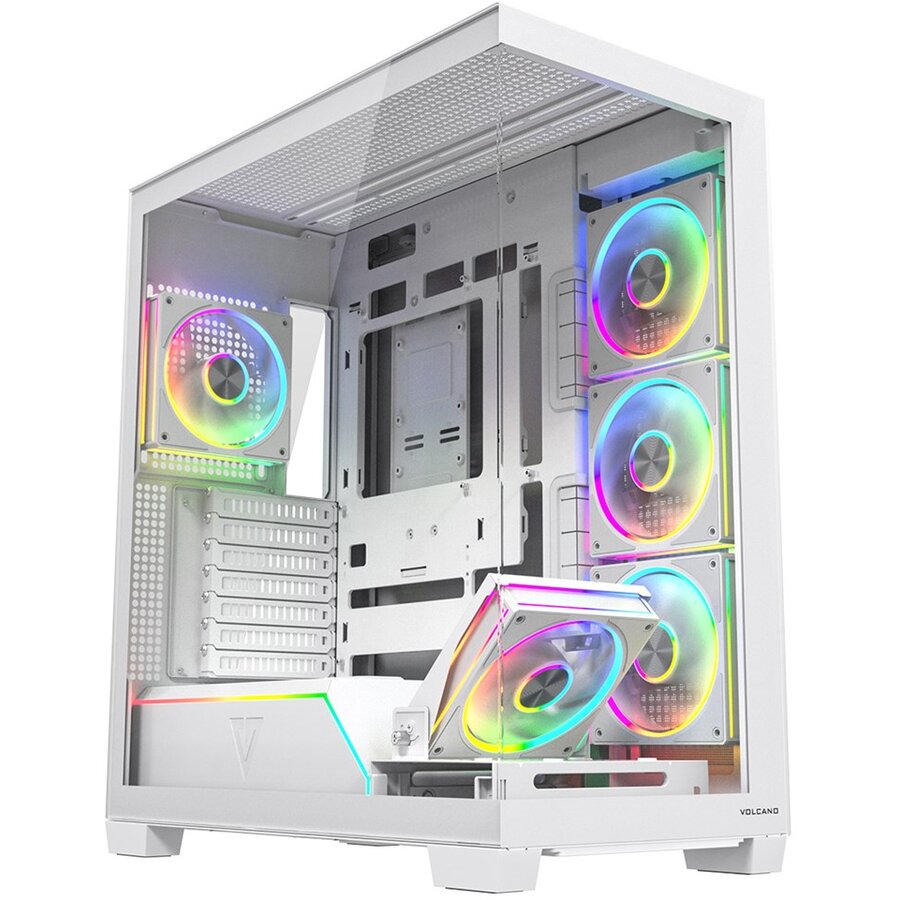Carcasa Volcano Stellar Plus ARGB Midi 5F Alb