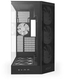 Carcasa H9 Flow RGB+ 2025 Dual-Chamber Mid-Tower Control Hub Negru