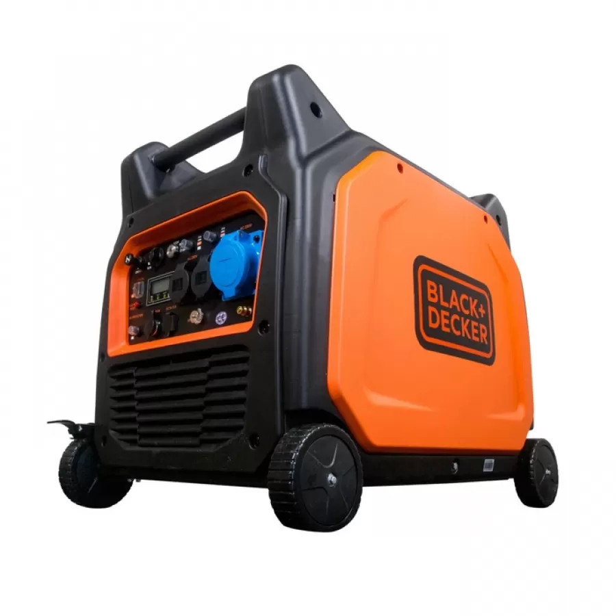 Generator Curent Electric Black+Decker BXGNI6500E 6000W 230V 2xSchuko 1xUsb 1x12 V 8.5l Benzină Negru