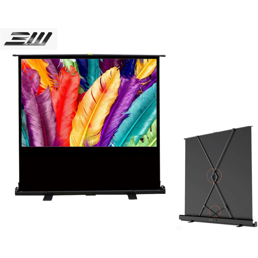 Ecran De Proiectie Portabil Pull-Up 100inch  Vizibil 221 x 124cm Format 16:9 Negru