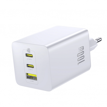 Incarcator Retea EnerFill FE11 100W 5A 1 x USB-A - 2 x USB-C Alb