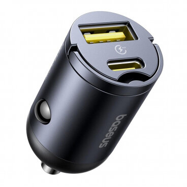 Incarcator Auto Tiny Star 30W 3A 1 x USB-A - 1 x USB-C Negru