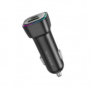 Incarcator Borofone Auto BZ28A Trophie 30W 3A 1 x USB-A - 1 x USB-C Negru — imaginea 4
