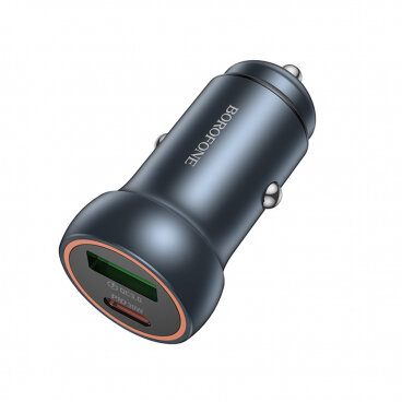 Incarcator Auto BZ32A Fresh 30W 3A 1 x USB-A - 1 x USB-C Gri