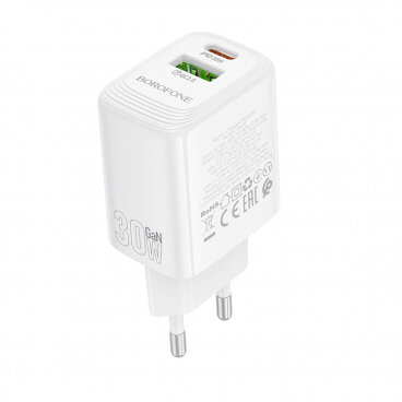 Incarcator Retea BN29 Fuente 30W 3A 1 x USB-A - 1 x USB-C Alb