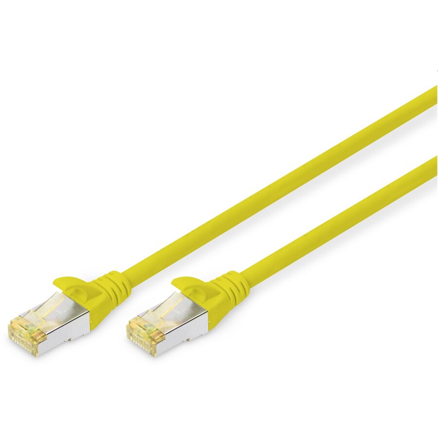 Cablu Retea S/FTP Cat 6A 0.5m Yellow