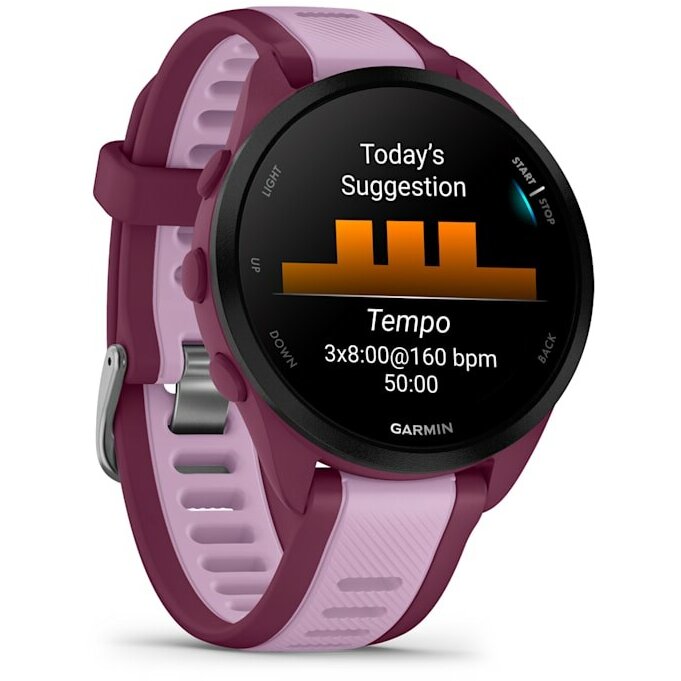 Smartwatch Forerunner 165 Music 3.05cm 1.2Inch AMOLED 43mm Digital 390 x 390 Pixeli Touchscreen Purple