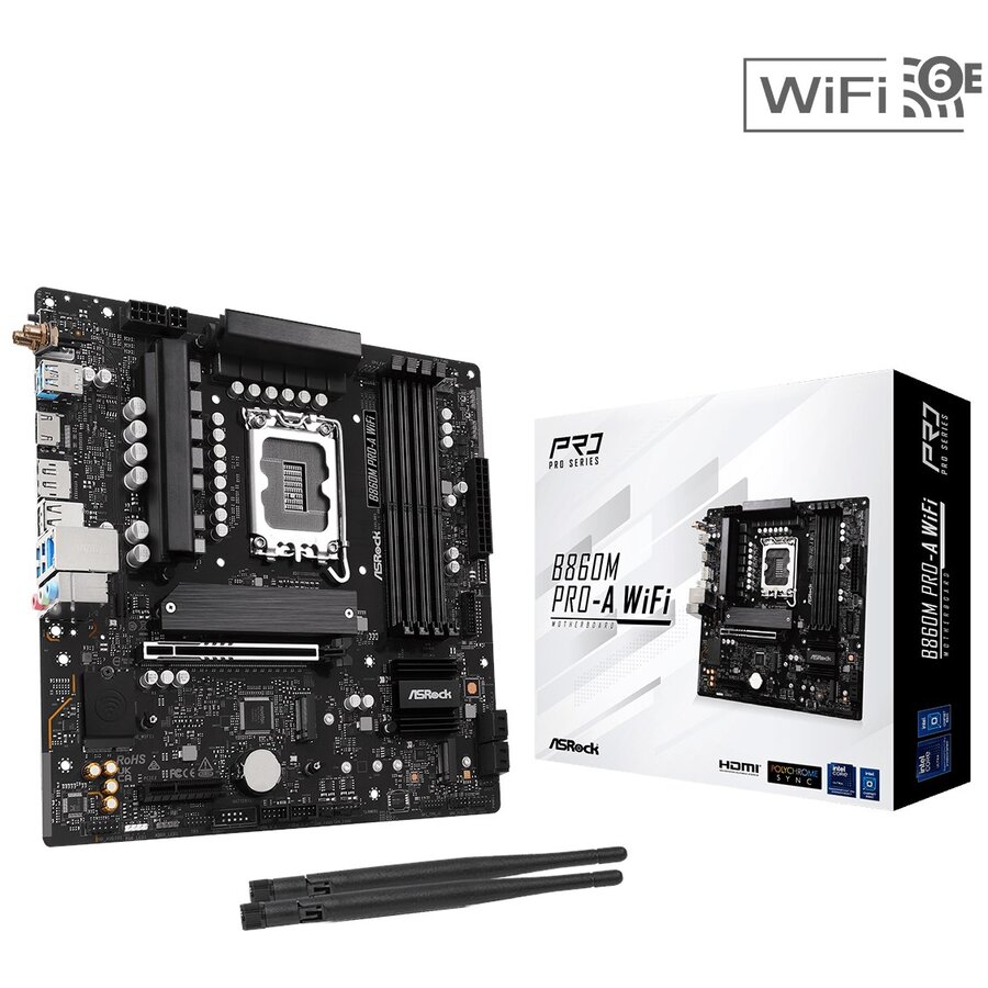 Placa de baza ASRocK Phantom Gaming B860M Lightning WiFi, Intel B860, Socket 1851, mATX - imagine 2