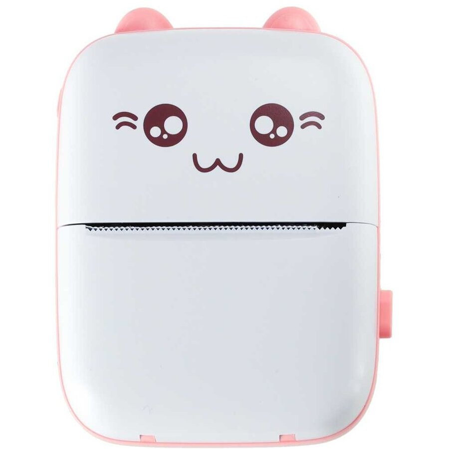 Mini Imprimanta Termica pentru Fotografii si Etichete cu Cablu USB si Rola Termica Inclusa IK4118 Roz