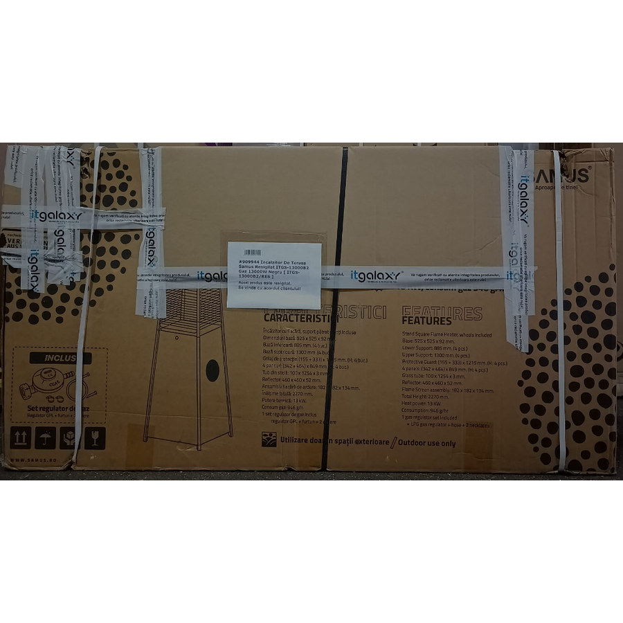 Incalzitor De Terasa Resigilat ITGS-13000B2 Gaz 13000W Negru