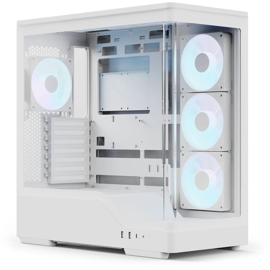 Carcasa P500A  Midi-Tower ATX Tempered Glass RGB Alb