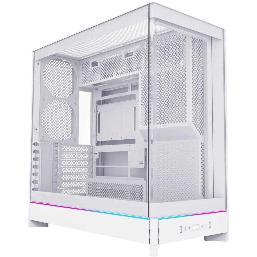 Carcasa HS02 Midi-Tower ATX Tempered Glass ARGB Alb