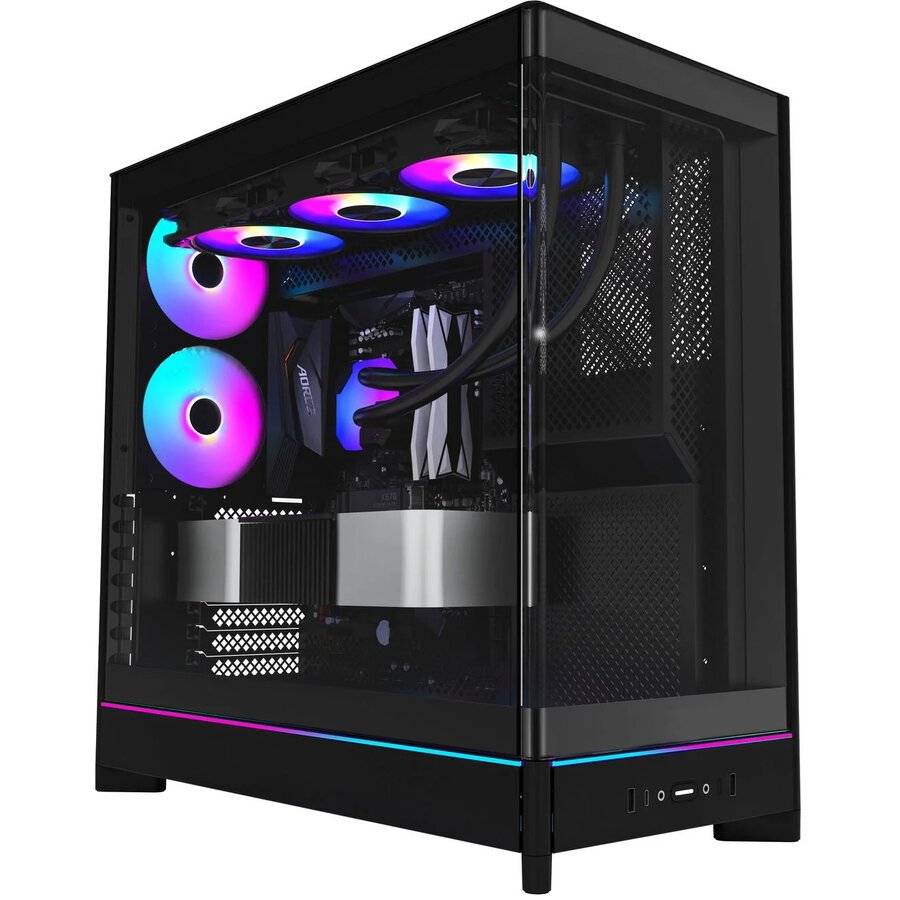 Carcasa HS02 PRO Midi-Tower ATX Tempered Glass ARGB Negru