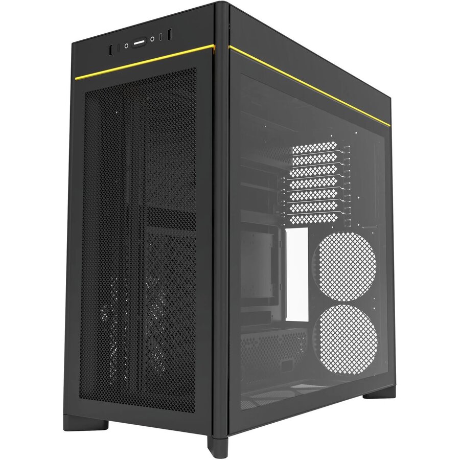 Carcasa HS01 Midi-Tower ATX aRGB Tempered Glass Negru
