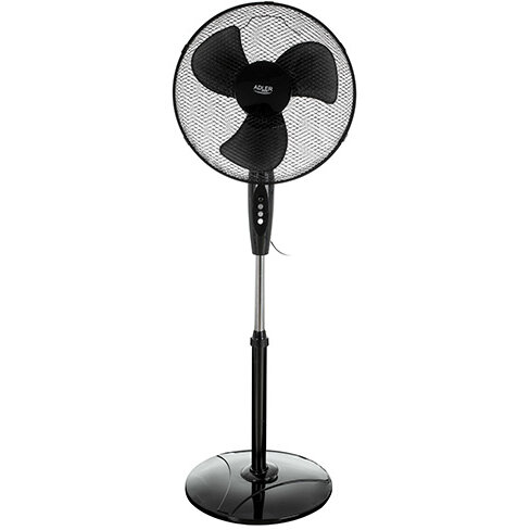 Ventilator cu Picior AD 7323 Diametru 40CM 3 Trepte de Viteza Maxim 90W Negru