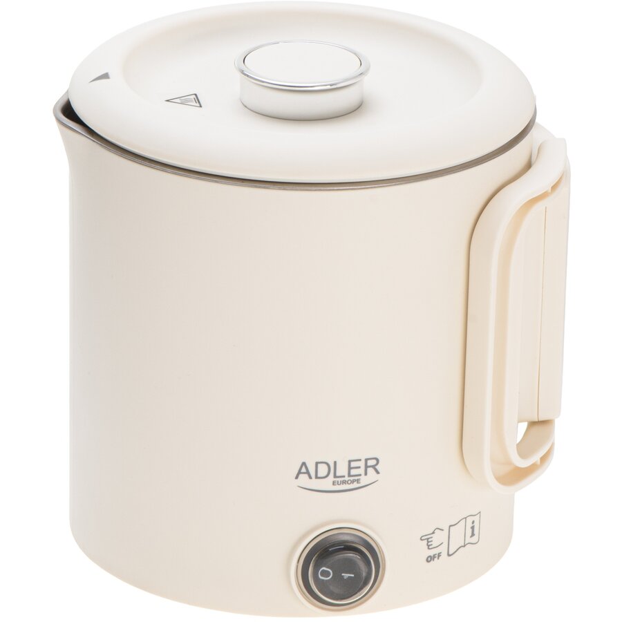 Fierbator Electric de Voiaj AD 1388b Compact Capacitate 0.8L Putere 650W Bej