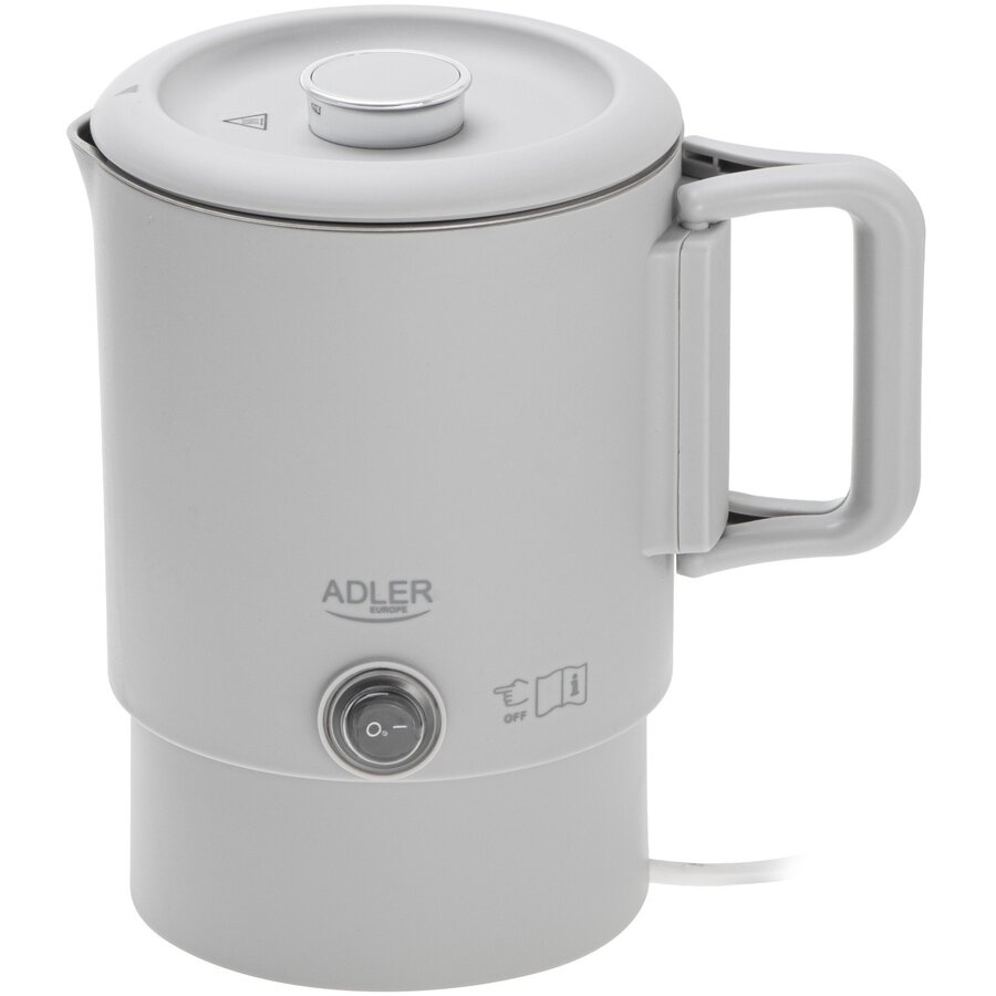 Fierbator Compact de Voiaj AD 1388 Capacitate 0.8L Putere 650W Gri