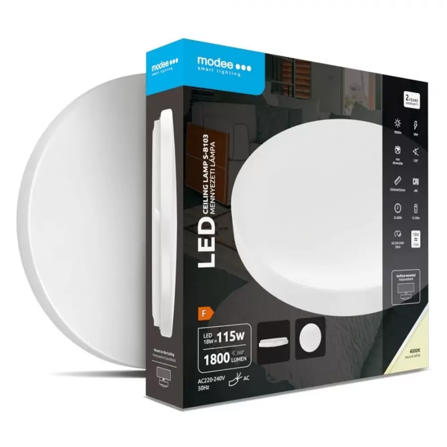 Plafonieră MODEE LED 18W 260mm 4000K 1800lm