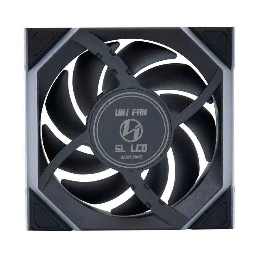Ventilator Lian Li UNI FAN SL Wireless LCD ARGB PWM 3er-Pack Controller Reverse Blade 120mm Negru — imaginea 3