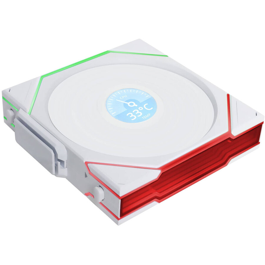 Ventilator UNI FAN TL Wireless LCD ARGB PWM  Reverse Blade 120mm Alb