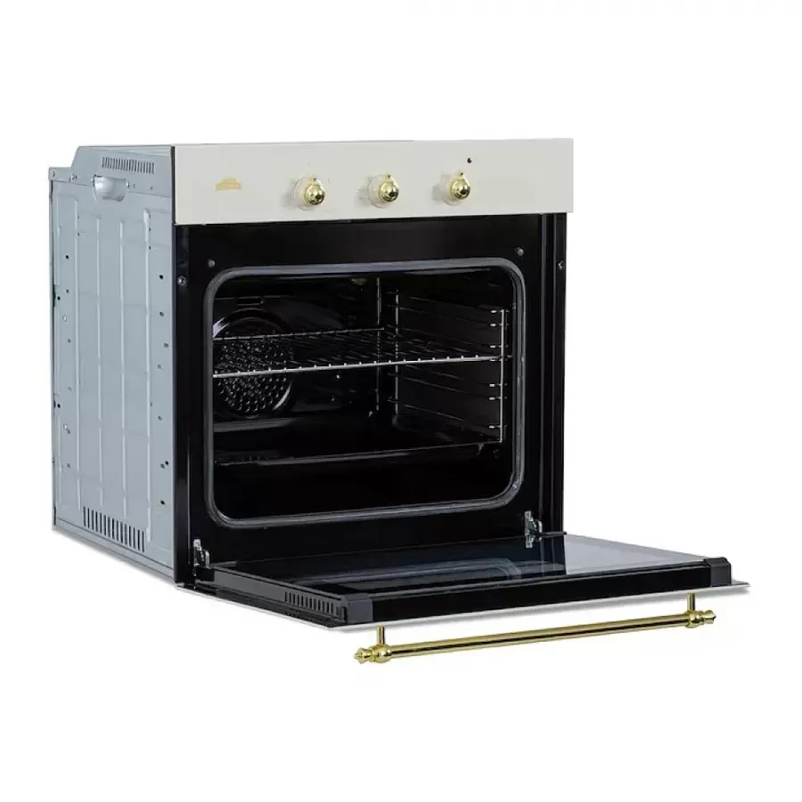 Cuptor Electric Incorporabil Nuova Cucina Retro 60cm Curățare Catalitică Ventilator Bej — imaginea 6