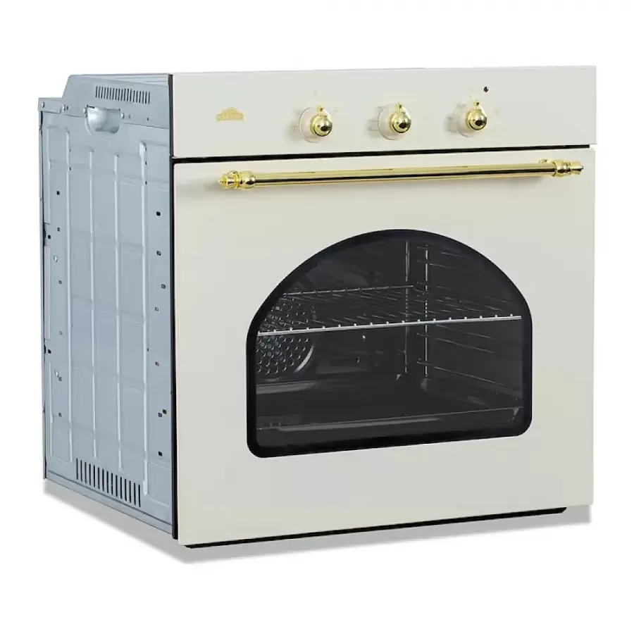 Cuptor Electric Incorporabil Nuova Cucina Retro 60cm Curățare Catalitică Ventilator Bej — imaginea 4