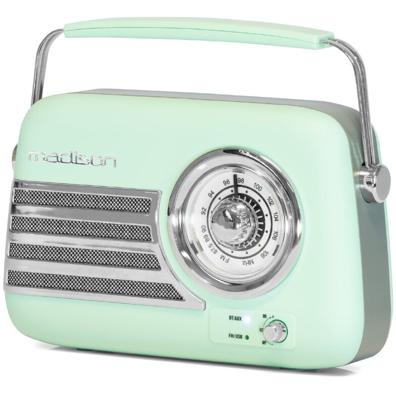 Radio Portabil FM Nostalgia 30W Verde