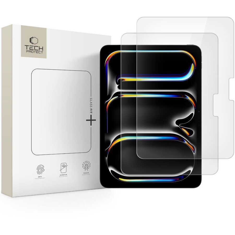 Folie protectie tableta Glass Fit+ compatibil cu iPad Air 1 / 2 (2024-2025), iPad Pro 7 / 8 (2024-2025) 13 inch, Transparent