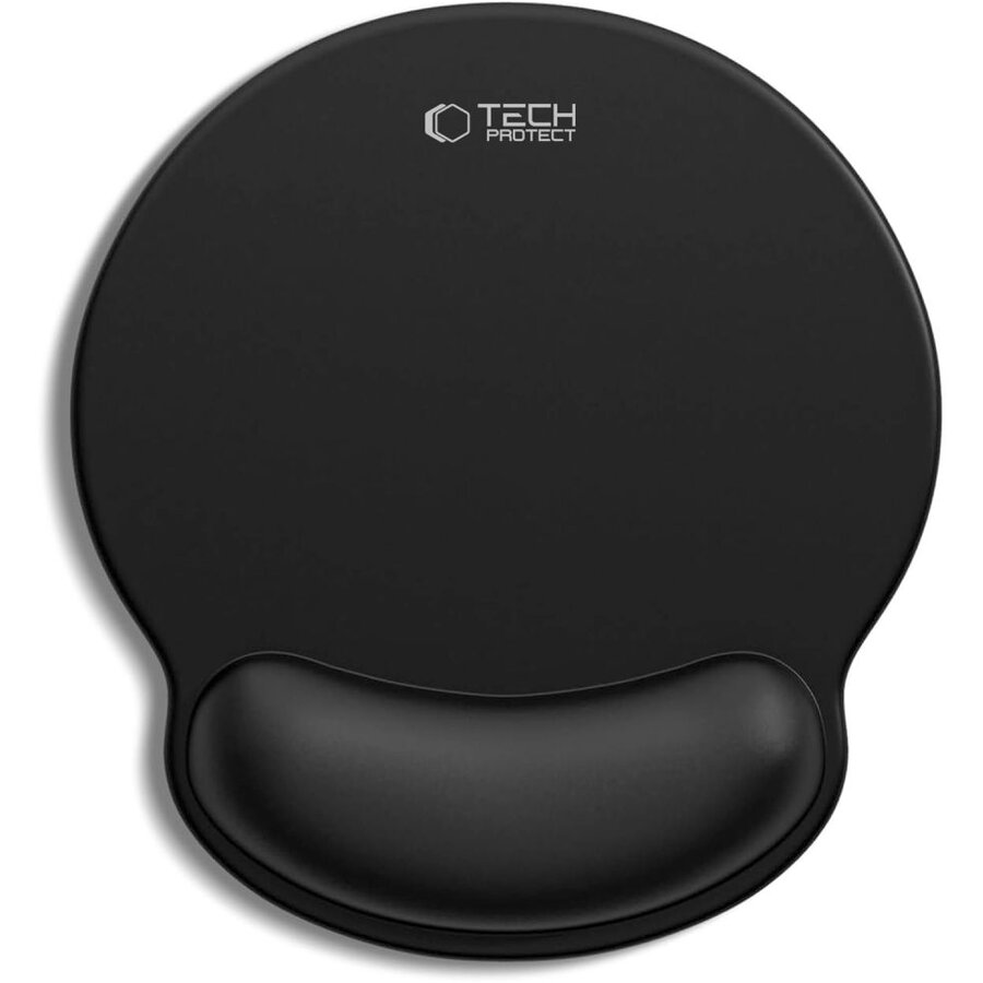 Mousepad Tech-Protect A200 cu suport pentru incheietura din gel, Textil, 25 x 22.5 cm, Negru - imagine 2