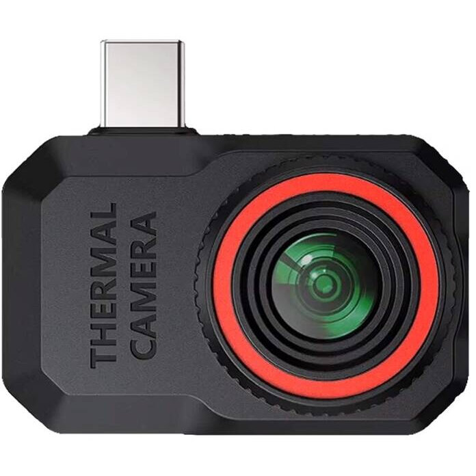 Camera Termoviziune Habotest HT820, Rezoluție 256 x 192, Interval -15°C la 600°C, Camp vizualizare 56° x 42°, Afișaj LCD, IP54, Negru