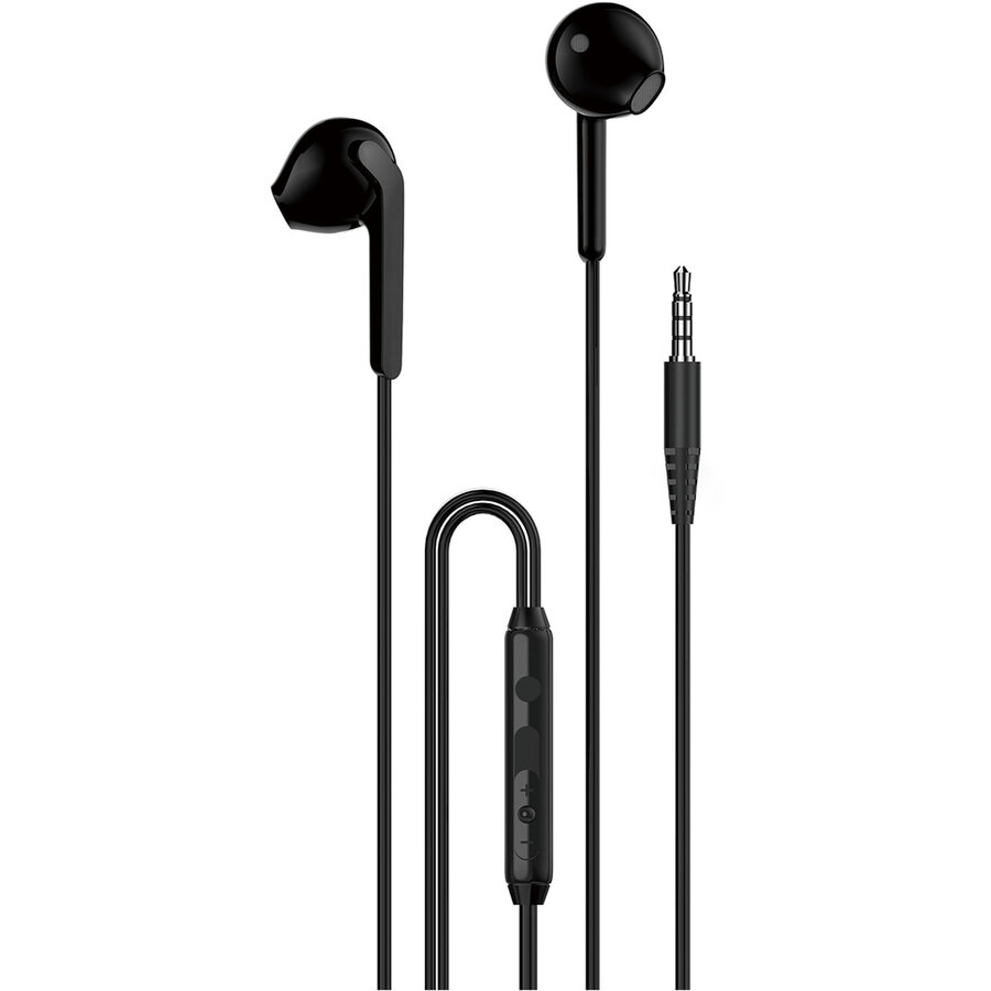 Casti audio cu microfon Dudao X3, In-ear, Control pe fir, Jack 3.5mm, Lungime cablu 1.2m, Negru - imagine 2