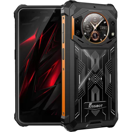 Telefon FOSSiBOT F101 Pro 4G Dual SIM 5.45-inch IPS 8-Core Helio P60 8GB RAM + 128GB 10600mAh NFC IP68 IP69K Android 13 Orange