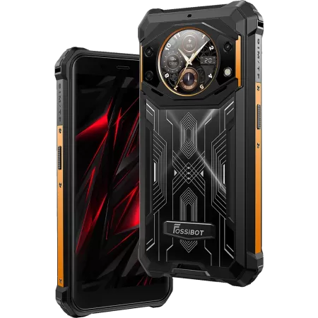 Telefon FOSSiBOT F101 Pro 4G Dual SIM 5.45-inch IPS 8-Core Helio P60 8GB RAM + 128GB 10600mAh NFC IP68 IP69K Android 13 Orange