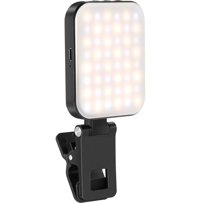 Accesoriu Camera Video Actiune BL48B pentru selfie, compatibila MagSafe, 2.5W, 3000-6500K, 1000mAh, Negru