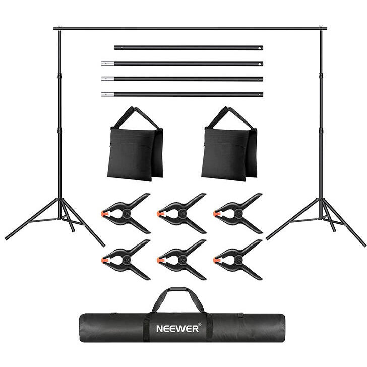 Accesoriu Camera Video Actiune , Aluminiu, Reglabil, 70 x 210cm, 1.5 x 3m, Negru